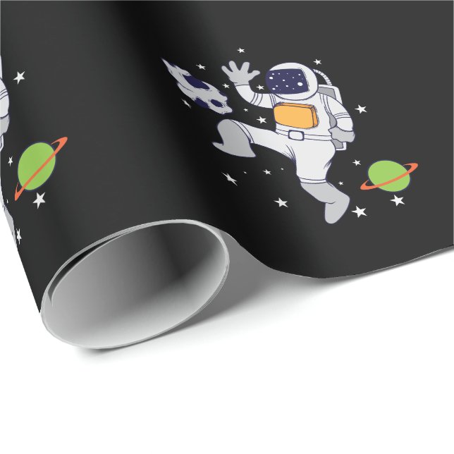 Papel De Regalo Astronaut im Universum (Esquina del rollo)