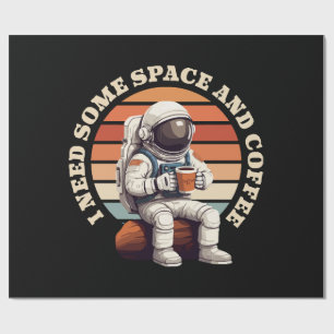 Papel De Regalo Astronauta bebiendo café