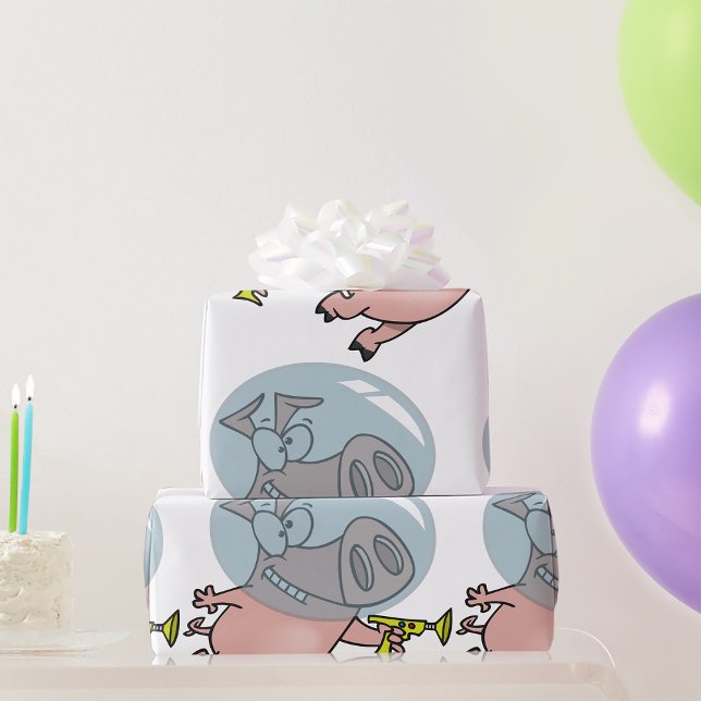 Papel De Regalo Astronauta De Cerdo Espacial Con Un Phaser (Subido por el creador)