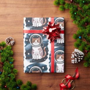 Papel De Regalo Astronauta de gato espacial