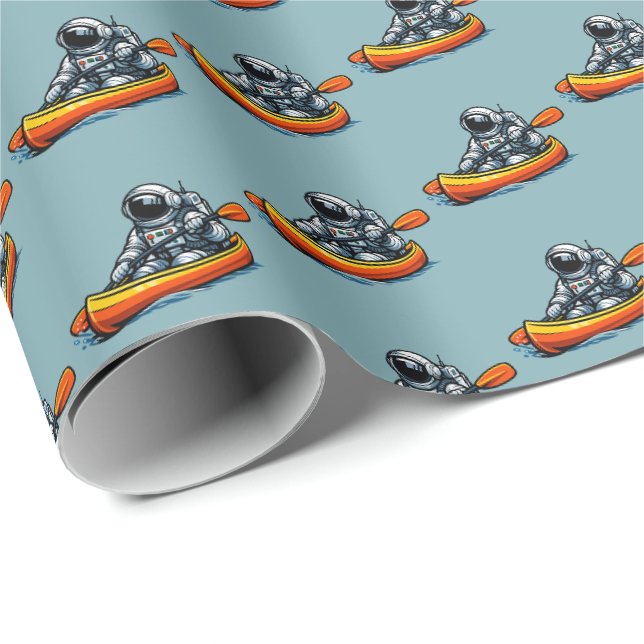 Papel De Regalo Astronauta en canoa (Esquina del rollo)