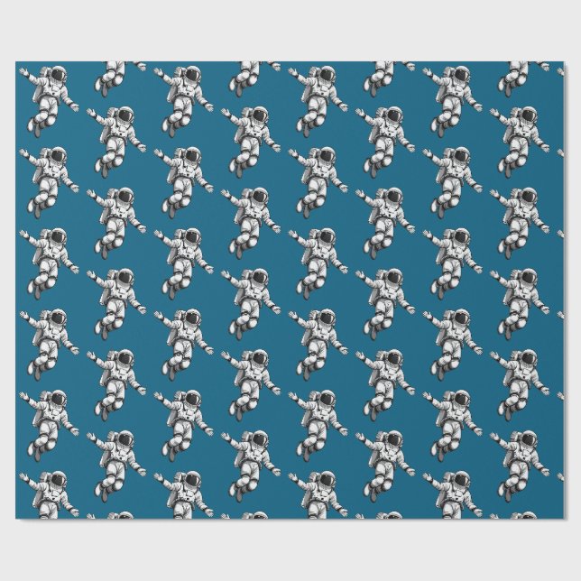 Papel De Regalo Astronauta en el espacio (Superficie plana)