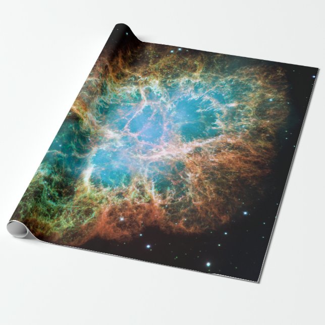 Papel De Regalo Astronomía Cangrejo Nebula Hubble Space (Desenrollado)