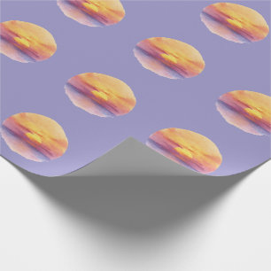 Papel De Regalo Atardecer acuarela océano horizonte estético redon