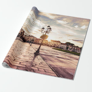 Papel De Regalo Atardecer en la plaza de Padova en Italia