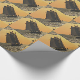 Papel De Regalo Atardecer en velero