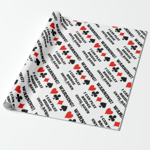 Papel De Regalo ¡Atención! Puedo Jugar Puente Hasta Que Dawn Card 