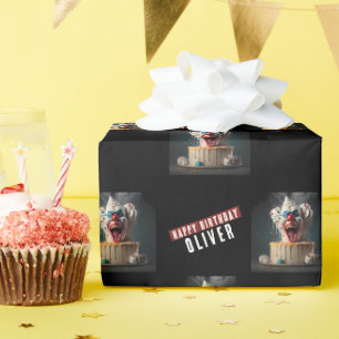 Papel De Regalo Aterrador payaso temático Cumpleaños