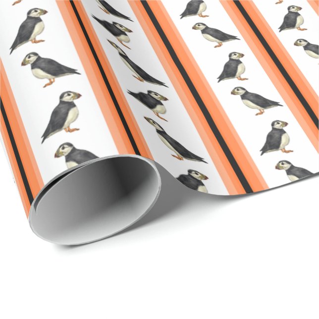 Papel De Regalo Atlantic Puffin  (Esquina del rollo)