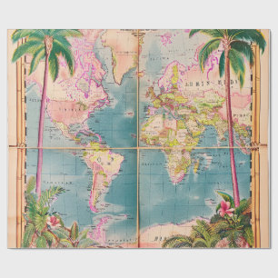 Papel de regalo - Atlas Vintage