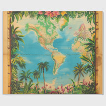 Papel de regalo - Atlas Vintage