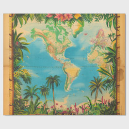 Papel de regalo - Atlas Vintage