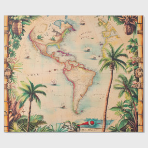 Papel de Regalo-Atlas Vintage Papel de Regalo