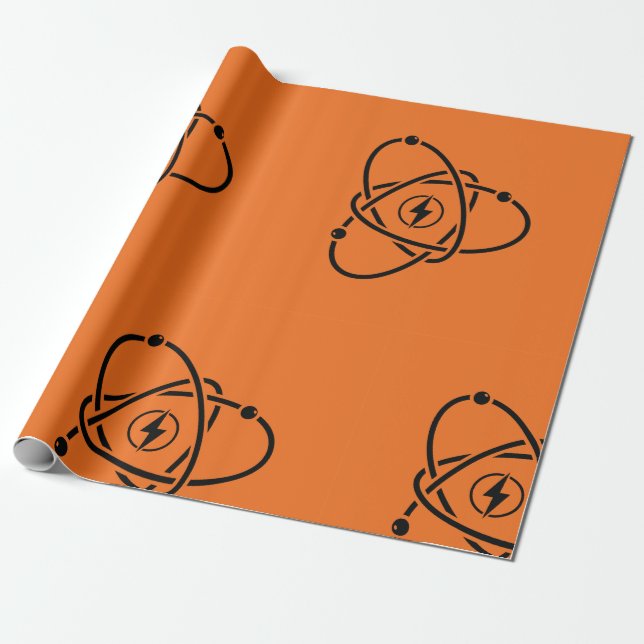 Papel De Regalo Atom Energy Icon Wrapping Paper (Desenrollado)