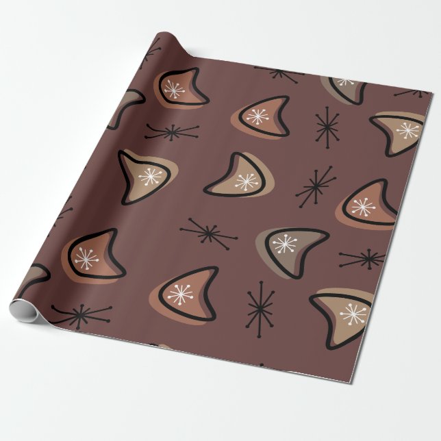 Papel De Regalo Atómica Boomerangs Explosiones Estelares Academia  (Desenrollado)