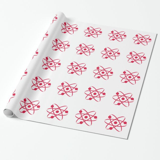 Papel De Regalo Átomo Rojo Crimson (Desenrollado)