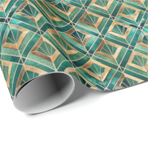 Papel De Regalo Atractivo patrón de baldosas Art Déco