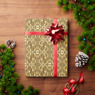 Papel De Regalo Atractivo patrón de color dorado