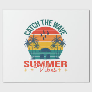 Papel De Regalo Atrapa las Vibraciones de Verano de la Ola