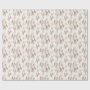 Papel de regalo atrapasueños boho Pluma etérea