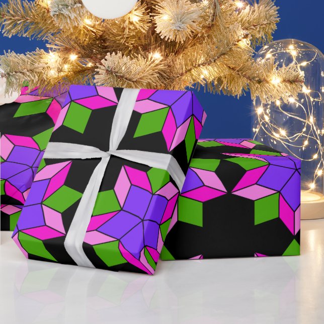 Papel De Regalo Attractive ornament with abstract violet flowers (Vacaciones)