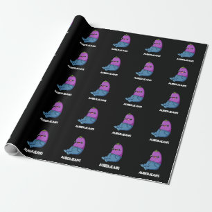 Papel De Regalo Auberjeans Funny Eggplant Pun Dark BG
