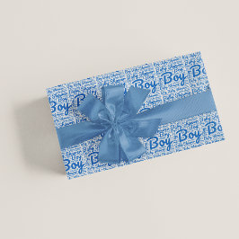 Papel De Regalo Audaz escritura de tipografía Boy Baby Shower
