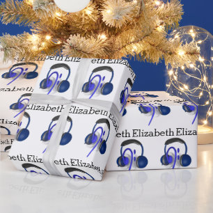 Papel De Regalo Auriculares azules jugando a los clásicos