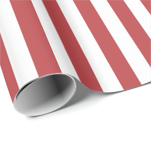 Papel De Regalo Aurora Rojo y Blanco a Rayas