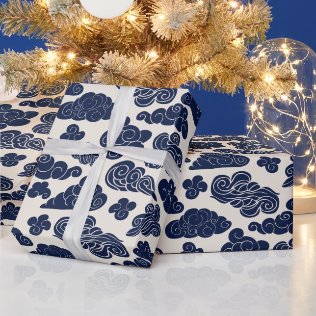 Papel De Regalo Auspiciosas nubes de Año Nuevo chinas (Vacaciones)