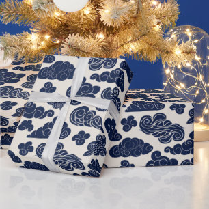 Papel De Regalo Auspiciosas nubes patrón chino tradicional WrP