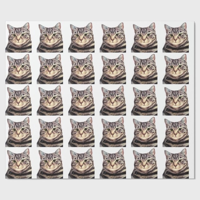 Papel De Regalo Austin el gato de Bengala (Superficie plana)