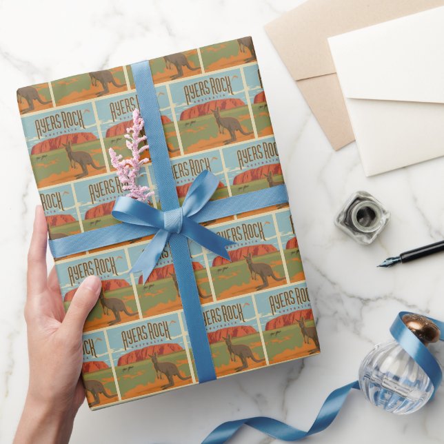 Papel De Regalo Australia | Ayers Rock Kangaroos (Regalar)