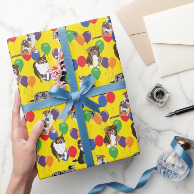 Papel De Regalo Australia: Protectores australianos y globos Fiest (Regalar)