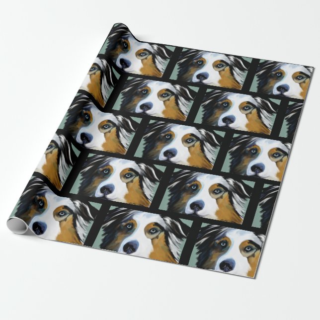 PAPEL DE REGALO AUSTRALIAN SHEPHERD (Desenrollado)