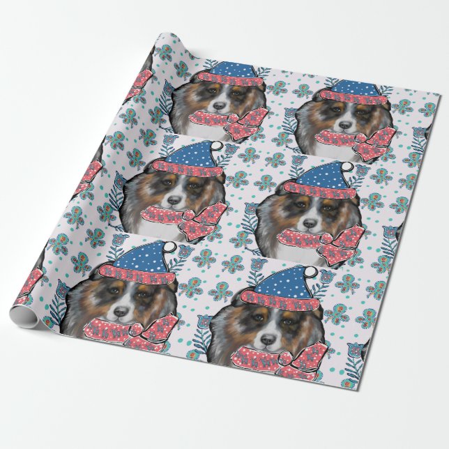 PAPEL DE REGALO AUSTRALIAN SHEPHERD (Desenrollado)