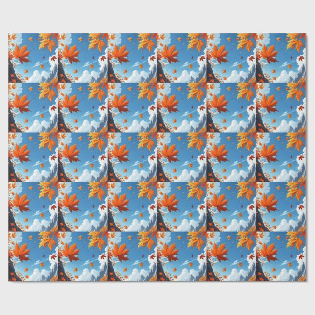 Papel De Regalo Authumn leaves wrapping paper (Superficie plana)