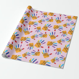 Papel De Regalo Autismo Mano Diferente No Menos Neurodiversidad Ro