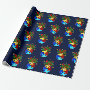 Papel De Regalo Autismo Navidades bauble