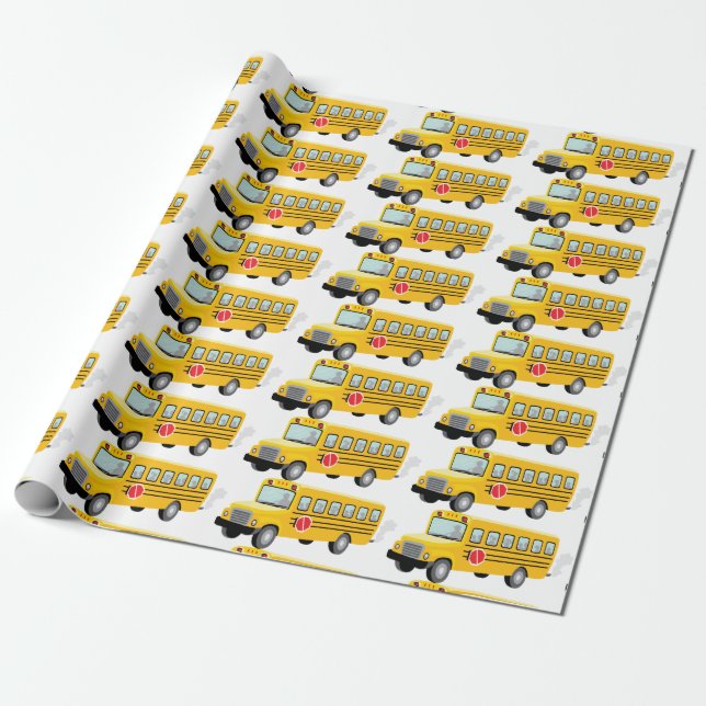 Papel De Regalo Autobús escolar (Desenrollado)