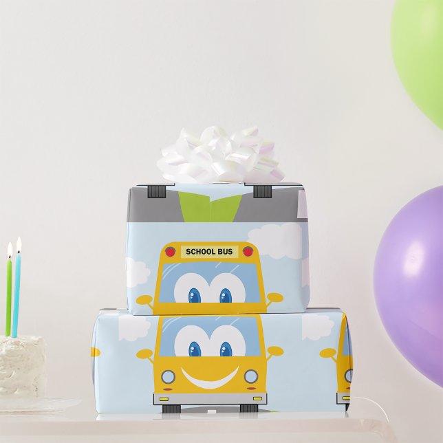 Papel De Regalo Autobús escolar feliz (Subido por el creador)
