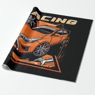 Papel De Regalo Automóvil de Carreras _ Motor (101)