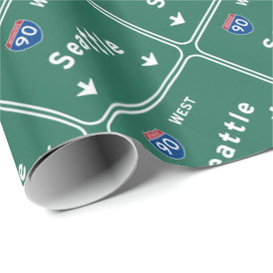 Papel De Regalo Autopista sin peaje de la carretera nacional del