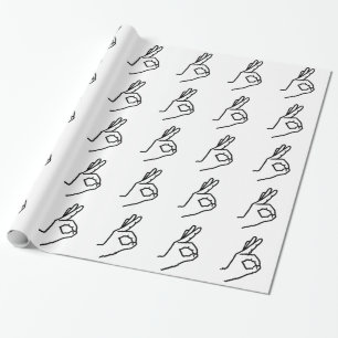 Papel De Regalo Autorización del dedo de la mano
