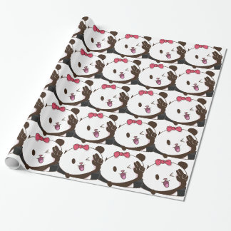 Papel De Regalo ¡AUTORIZACIÓN linda de la panda del chica!