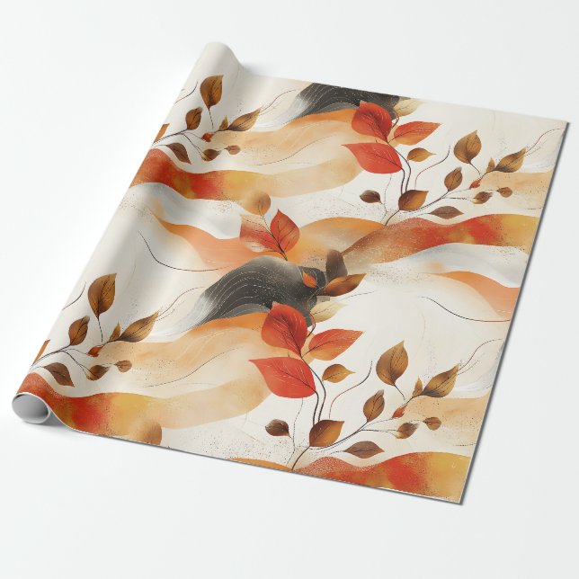 Papel De Regalo Autumance Elegance Seamless Pattern (Desenrollado)