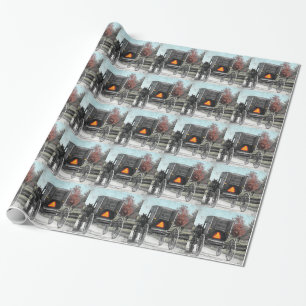 Papel De Regalo Autumn Amish Buggy