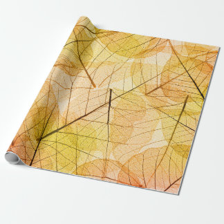 Papel De Regalo Autumn Leaves yellow and orange Background - trans