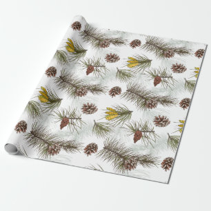 Papel De Regalo Autumn Pine Cones