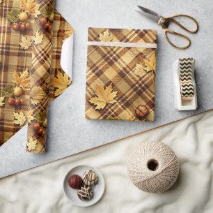Papel De Regalo Autumn Plaid